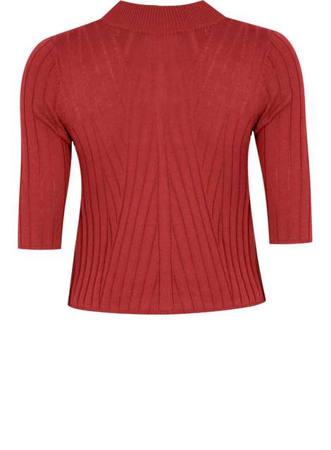 **Alice & You Short sleeve red knitted top